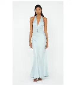 Bec & Bridge Akari Halter Dress Cloud Blue Size AU 6