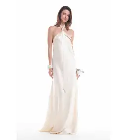 DATT Cravate Gown Cream Size 8  for rent on The Volte - image 1