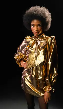 Queens of Archive “Sawyer” Mini Dress Gold Size S / AU 10