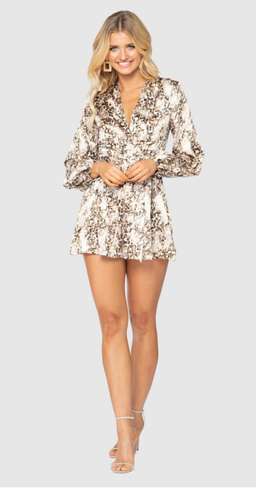 Pilgrim Remy Playsuit Leopard Print Size 10