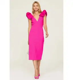 Rebecca Vallance Cupids Bow Dress Pink Size AU  12 for rent on The Volte - image 1