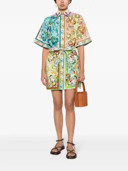 Alemais Dreamer Mini Shirt Dress Multi Print Size 10