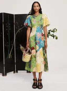 Alemais Avery Spliced Midi Dress Multi Size 10