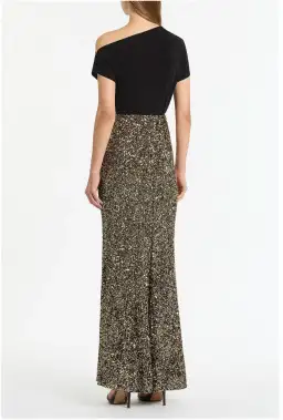 Carla Zampatti Bronze Crushed Sequin Column Skirt Size AU 12 for rent on The Volte - image 2