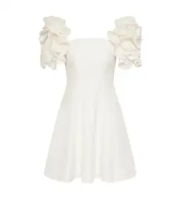 Aje Twyla Mini Dress Ivory Size AU 8 for rent on The Volte - image 6