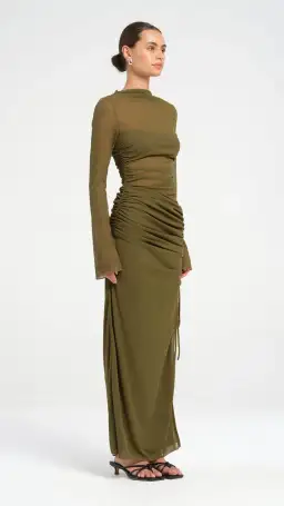 Benni Mable Maxi Dress in Khaki Size 8  for rent on The Volte - image 2