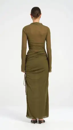 Benni Mable Maxi Dress in Khaki Size 8  for rent on The Volte - image 3