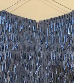 Rachel Gilbert Blue Embellished Gown Sequin Blue Size 10 for rent on The Volte - image 3