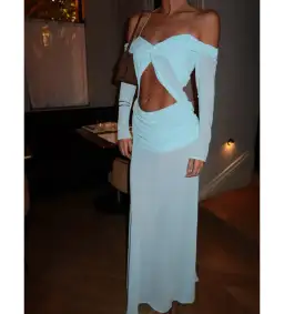 Natalie Rolt Emily Gown in Baby Blue Size 0 / AU 6 for rent on The Volte - image 3