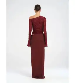 Benni Nova Maxi Dress in Maroon Size M/ AU 10 for rent on The Volte - image 3