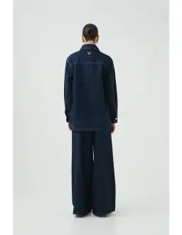 Aje Studio Junee Denim Shirt Size AU 12 for rent on The Volte - image 3