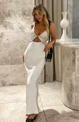 Bec and Bridge Sandy Maxi Dress Ivory Size 10