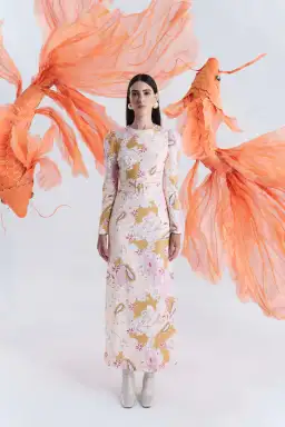 Justin Tong Hazel Maxi Dress Multi Size 14 for rent on The Volte - image 1