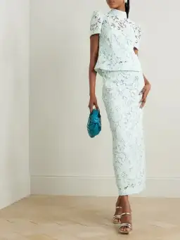 Zimmermann natura lace top and skirt in Green  Size AU  12