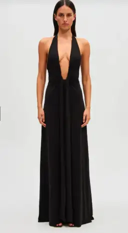 Misha Jennifer Cupro Maxi Dress Black  Size 8 for rent on The Volte - image 1
