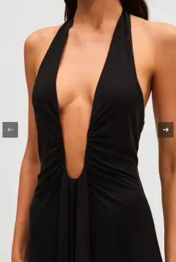 Misha Jennifer Cupro Maxi Dress Black  Size 8 for rent on The Volte - image 3