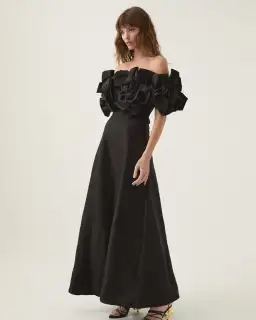 AJE Etta Midi Dress Black Size 4