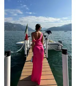 Natalie Rolt Monika Gown Neon Pink Size 0 / AU 6 for rent on The Volte - image 2