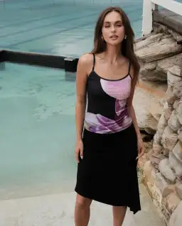 With Harper Lu Camisole Black Orchid Size M / AU 10