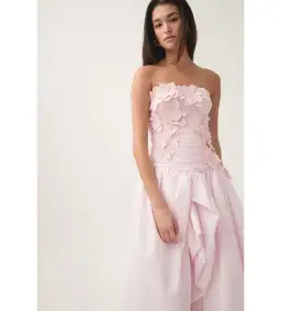 Aje Splendour Flower Gown Pastel Pink Size AU 10 for rent on The Volte - image 4