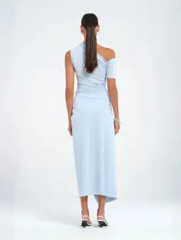BENNI Cleo One Shoulder Maxi Dress Sky Size AU 8 for rent on The Volte - image 3