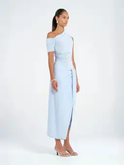 BENNI Cleo One Shoulder Maxi Dress Sky Size AU 8 for rent on The Volte - image 2