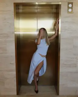 BENNI Cleo One Shoulder Maxi Dress Sky Size AU 8 for rent on The Volte - image 4