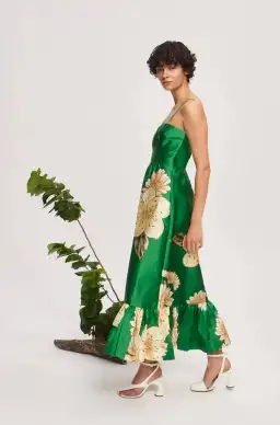 Alemais Sage Midi Dress Green Size 8 for rent on The Volte - image 2