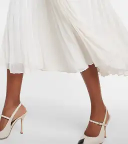 Self-portrait Sequined Bouclé Midi Dress White Size AU 12 for rent on The Volte - image 5