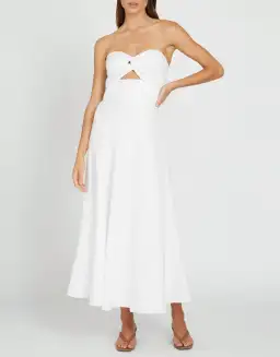 By Johnny Billie Strapless Dress White Size 10 for rent on The Volte - image 1