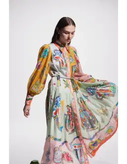 Alemais Players Shirtdress Maxi Dress Multi Size 10 for rent on The Volte - image 2