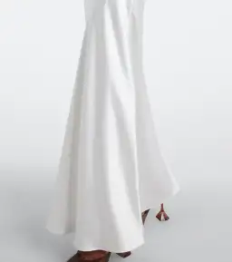 Self-Portrait x Christopher Kane Lace Trimmed Satin Gown White Size 10 for rent on The Volte - image 5