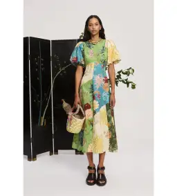 Alemais Avery Spliced Midi Dress Multi Size 10