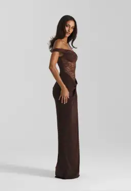 Natalie Rolt Sloane Maxi Dress in Brown Size 1 / AU 6-8 for rent on The Volte - image 2