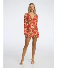 Isabelle Quinn Evelyn Mini Dress in Camellia Floral Print Size AU 8 for rent on The Volte - image 1