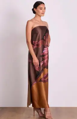 Pasduchas Moon Flower Column Midi Dress Fudge Size 8 for rent on The Volte - image 2