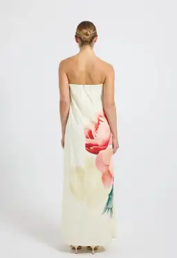 Pasduchas Nostalgia Strapless Maxi Dress Cream Size 8 for rent on The Volte - image 2