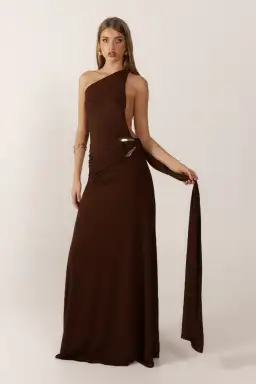 Ance Gria Gaia Gown Brown Size 8 for rent on The Volte - image 4
