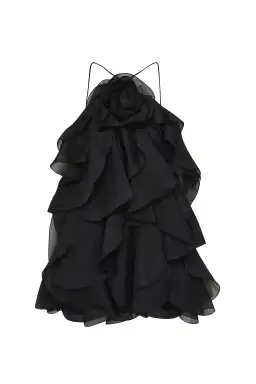 Aje Pandorea Layered Mini Dress Black Size 10 for rent on The Volte - image 5