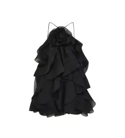 Aje Pandorea Layered Mini Dress in Black Size L / AU 12 for rent on The Volte - image 3