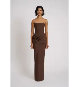 Eliya the Label Hilda Gown Chocolate Size 6 for rent on The Volte - image 1