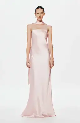 Misha Lilia Satin Maxi Dress in Rosewater Size 8/S for rent on The Volte - image 1