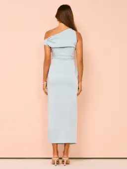 Bec & Bridge Rochelle Asym Midi Dress in Dolphin Blue Size AU 8 for rent on The Volte - image 4