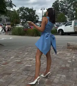 Rachel Gilbert Marco Mini Dress Blue Size 1 Small/AU 8 for rent on The Volte - image 5