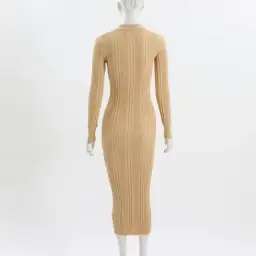 Manning Cartell Split Screen Knit Dress Nude Size AU 8 for rent on The Volte - image 2