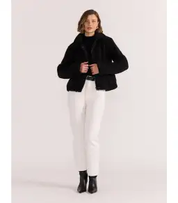 Staple The Label Tate Sherpa Jacket Black Size 8/S for rent on The Volte - image 1