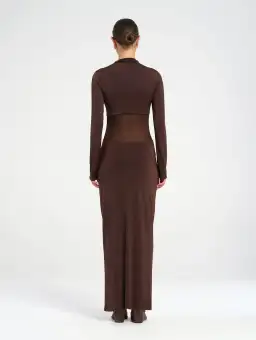 Benni Dora Maxi Dress Chocolate Size AU 8 for rent on The Volte - image 3