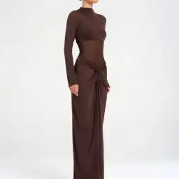 Benni Dora Maxi Dress Chocolate Size AU 8 for rent on The Volte - image 2