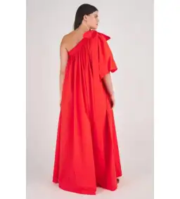 Oroton One Shoulder Dress in True Red Size 12 for rent on The Volte - image 5