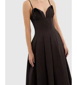 Rebecca Vallance Saskia Midi in Chocolate Size AU  8 for rent on The Volte - image 4